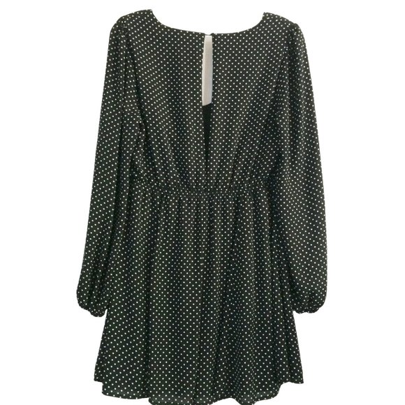 Forever 21 open back polka dots dress sz Large - Picture 2 of 6